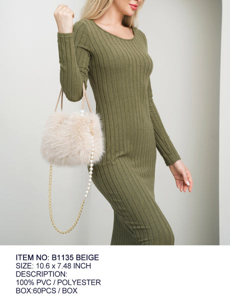Fashion Fur Bag #B1135 - Multiple Colors (PC)