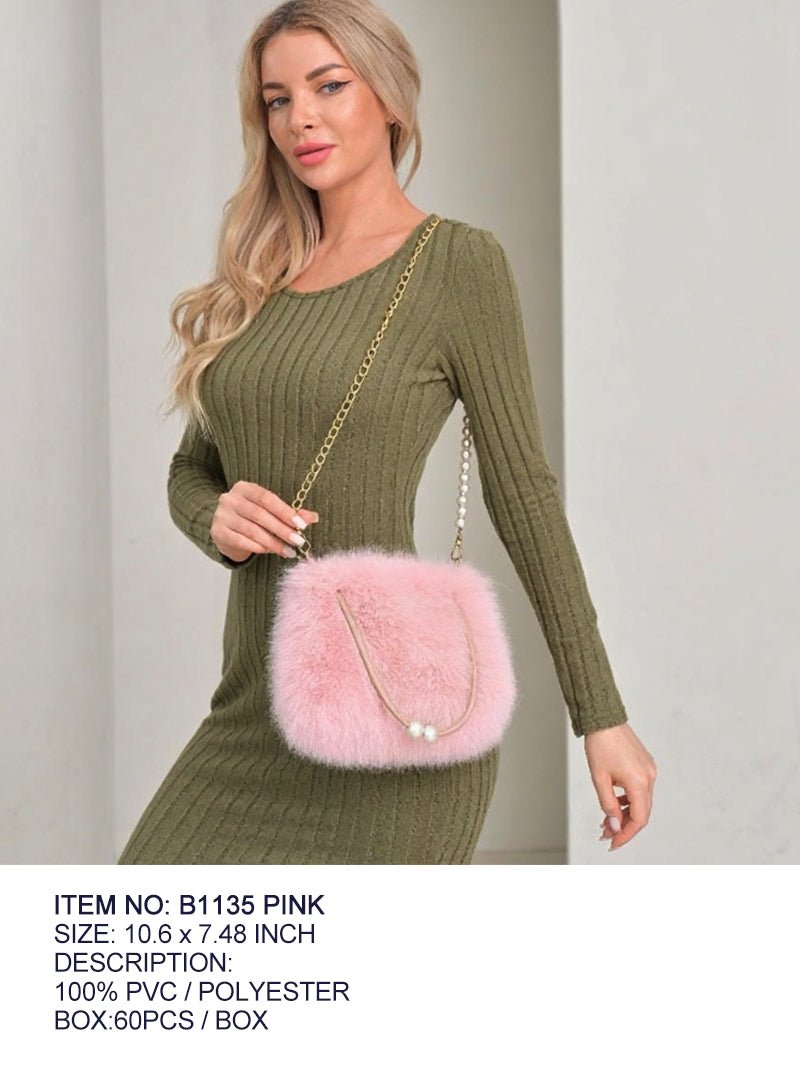 Fashion Fur Bag #B1135 - Multiple Colors (PC)