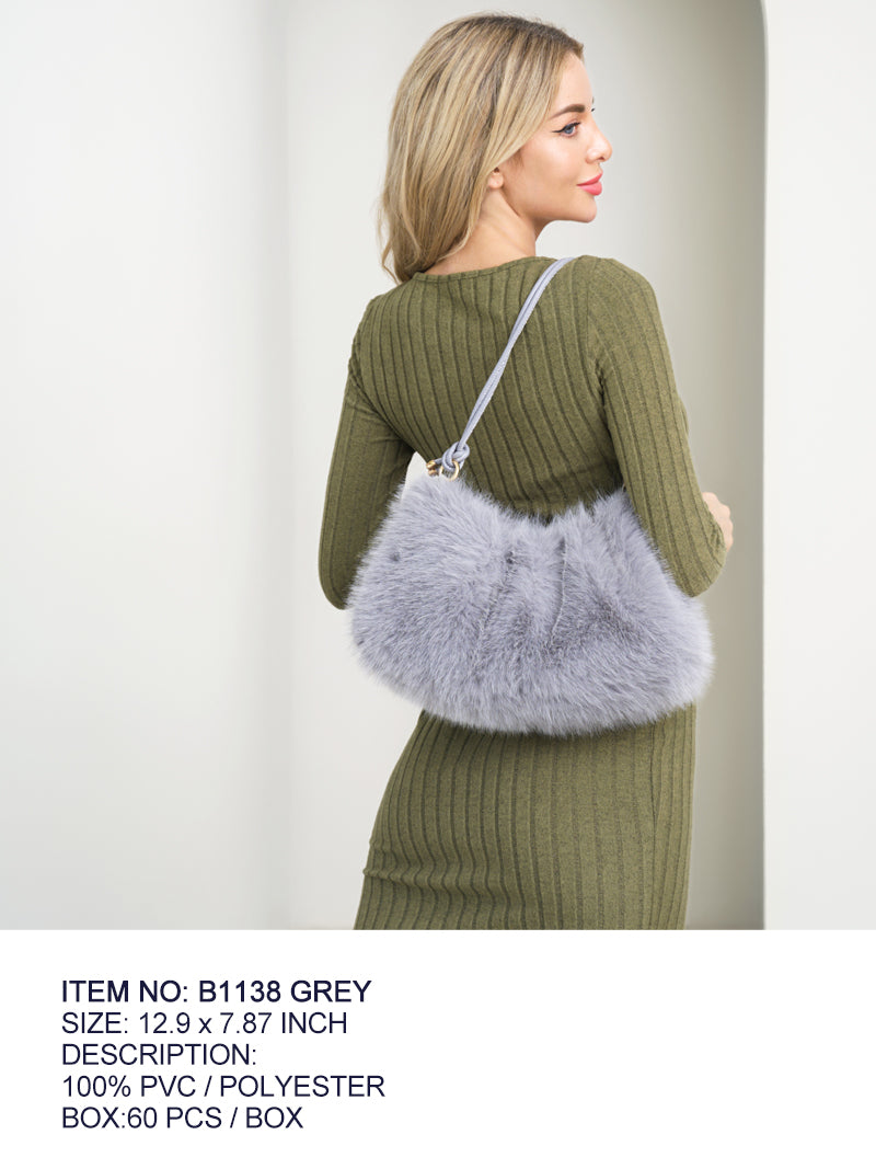 Fashion Fur Bag #B1138 - Multiple Colors (PC)