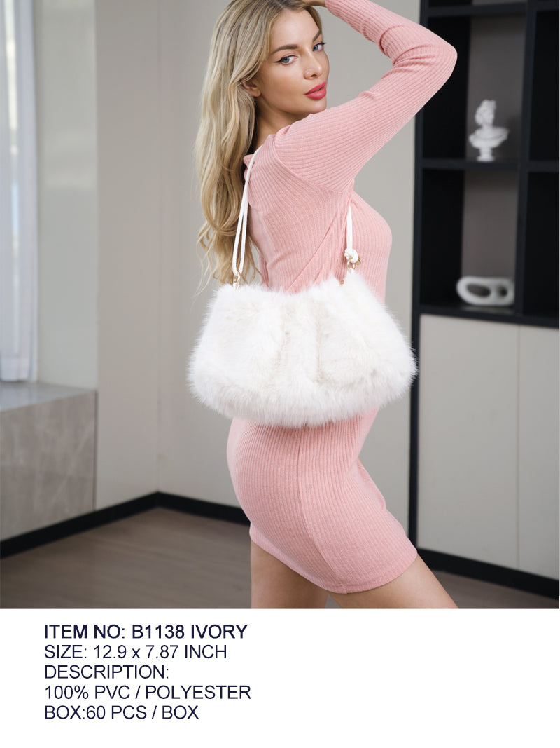 Fashion Fur Bag #B1138 - Multiple Colors (PC)
