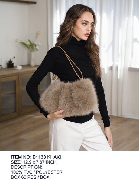 Fashion Fur Bag #B1138 - Multiple Colors (PC)
