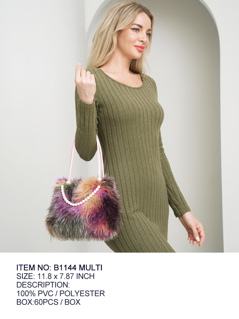 Fashion Fur Bag #B1144 - Multicolor (PC)