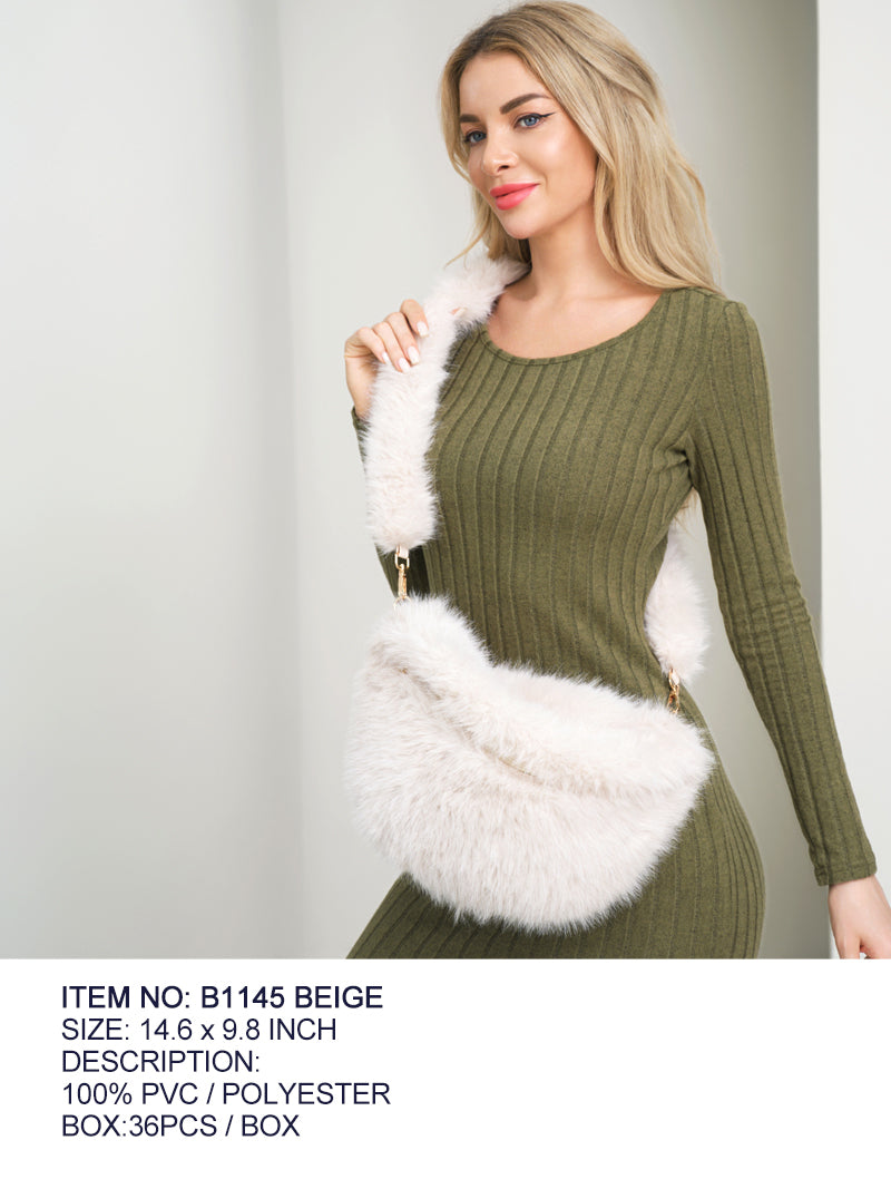 Fashion Fur Bag #B1145 - Multiple Colors (PC)