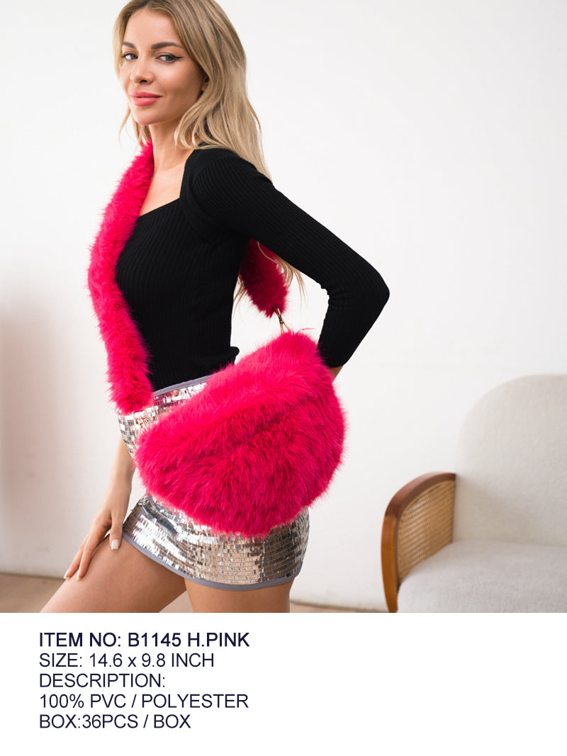 Fashion Fur Bag #B1145 - Multiple Colors (PC)