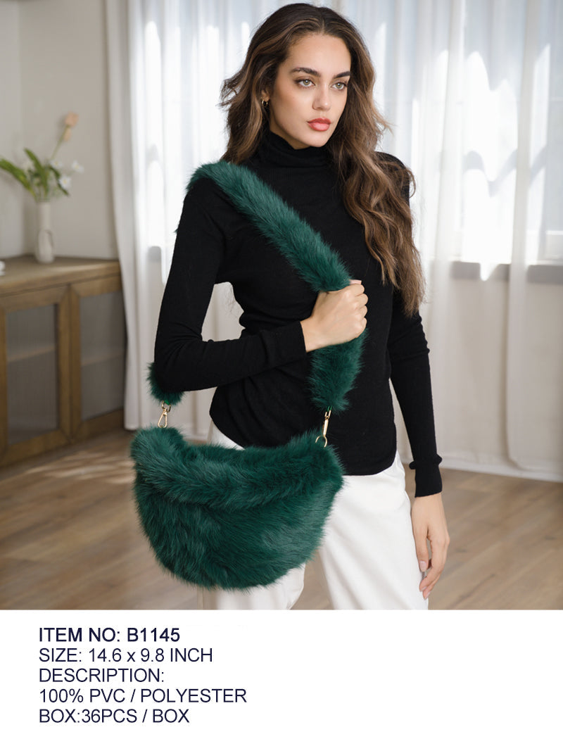 Fashion Fur Bag #B1145 - Multiple Colors (PC)