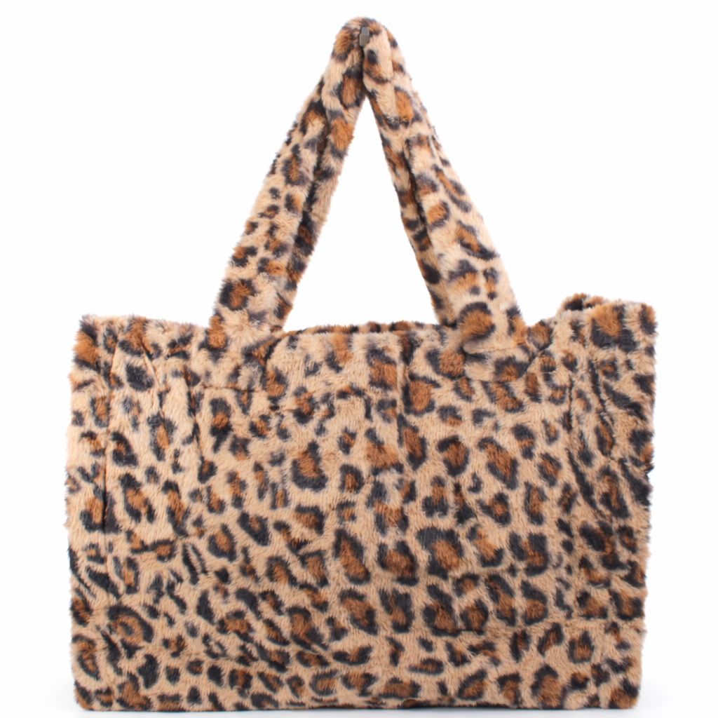 Fashion Fur Brown Leopard Tote Bag #BFBAG-BRCHEETAH (PC)