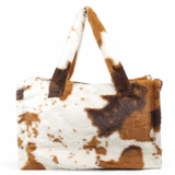 Fashion Fur Cow Print Tote Bag #BFBAG-WBCOW (PC)