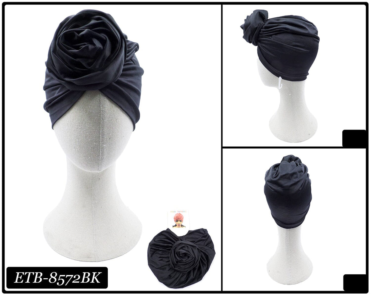Knotted Head Wrap #ETB8572BK - Black (12PC)