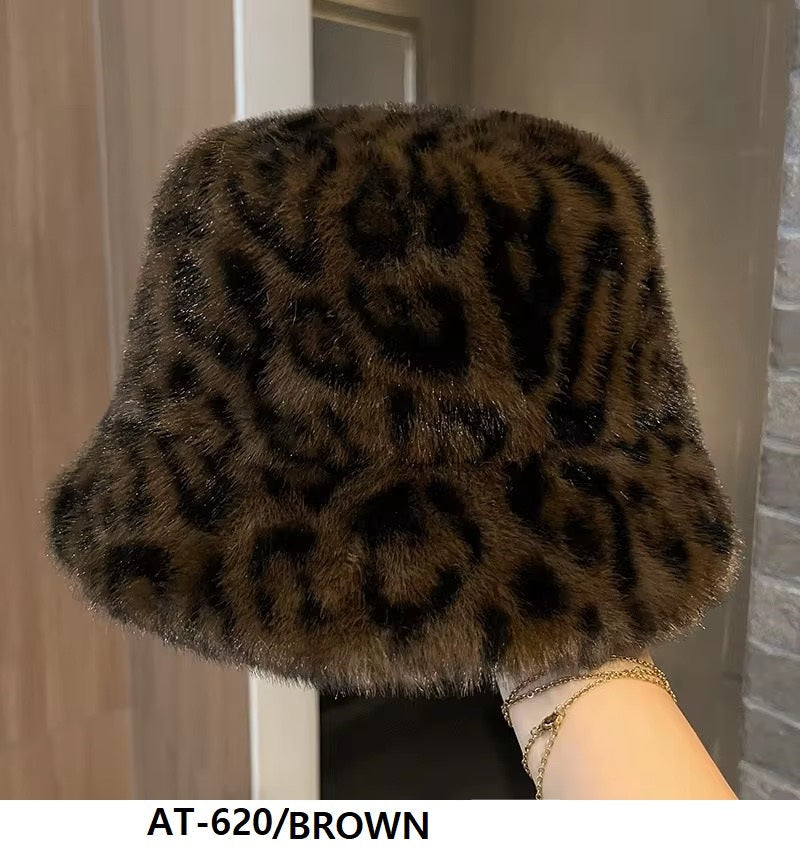 Fashion Leopard Bucket Hat #AT620 - Brown (PC)