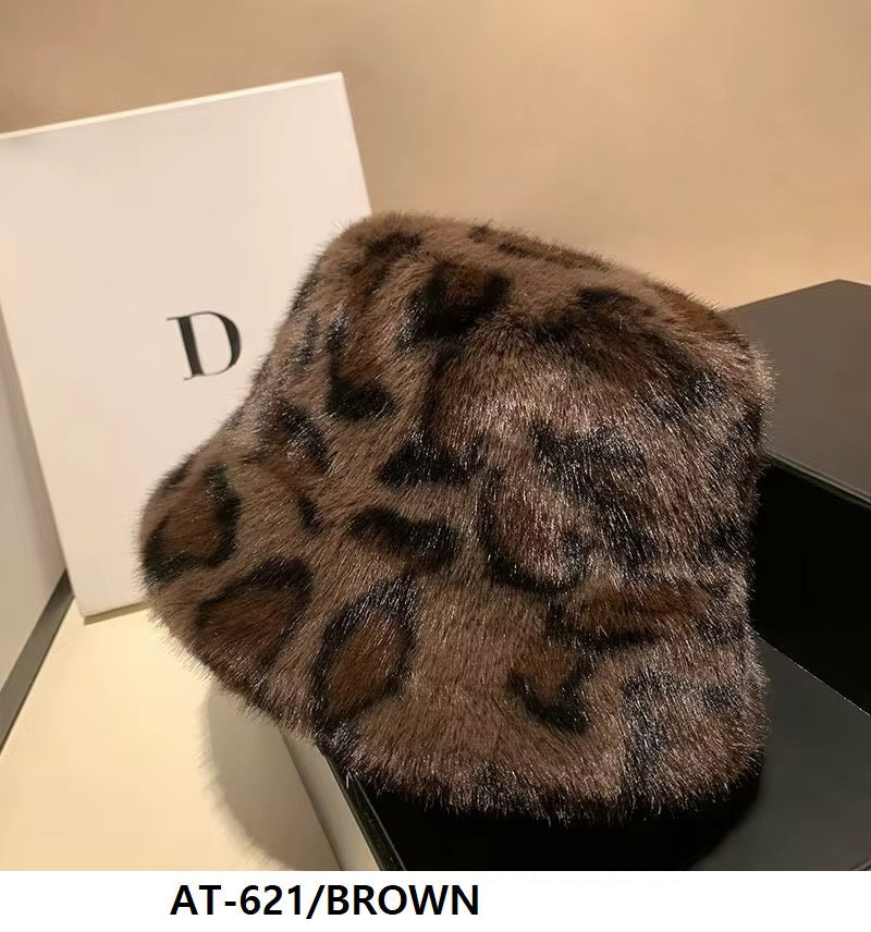 Fashion Leopard Bucket Hat #AT621 - Brown (PC)