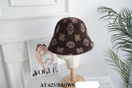Fashion Design Fur Bucket Hat #AT625 - Multiple Colors (PC)