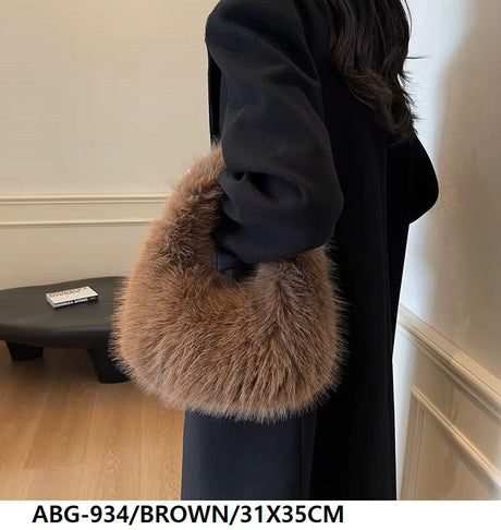 Fashion Fur Tote Bag #ABG934 - Multiple Colors (PC)