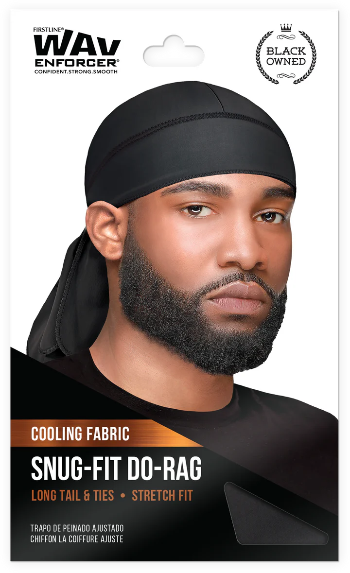 #106 WavEnforcer Snug Fit Do-Rag - Black (8PC)