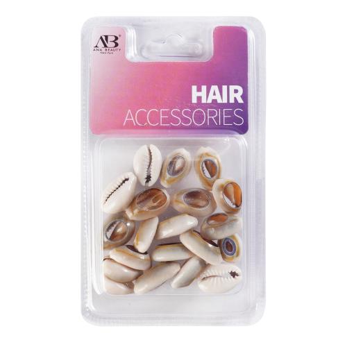 AB Shell Hair Beads #ABD0346 (12PC)