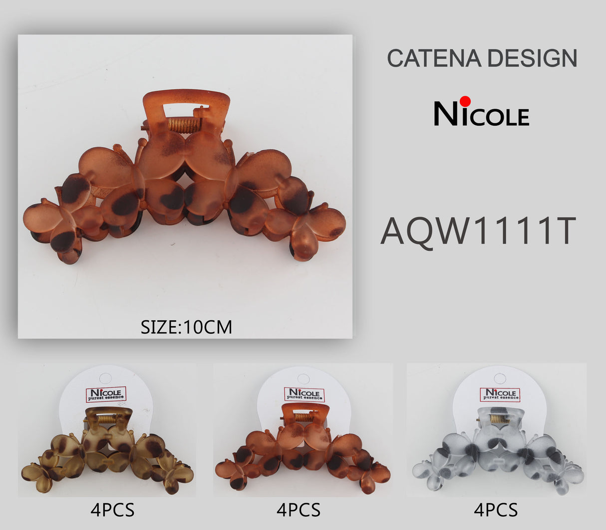 Fashion Hairclips #AQW1111T (12PC)