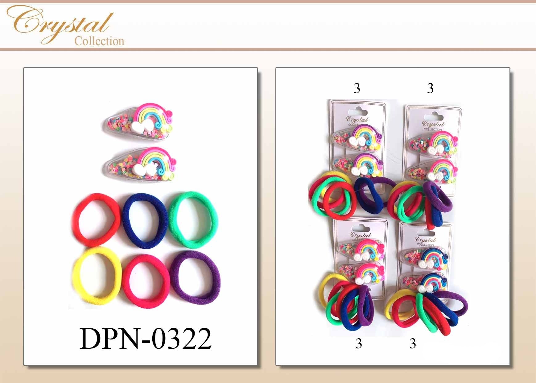 Ponytails & Hairclips For Kids #DPN0322 - Assort (12PC)