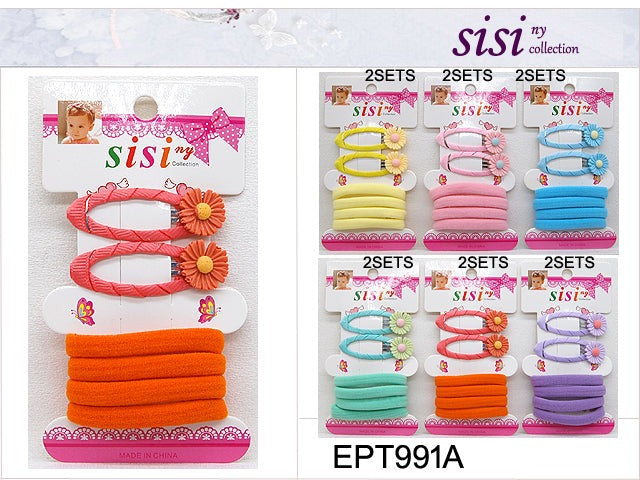Ponytails & Hairclips For Kids #EPT991A - Assort (12PC)