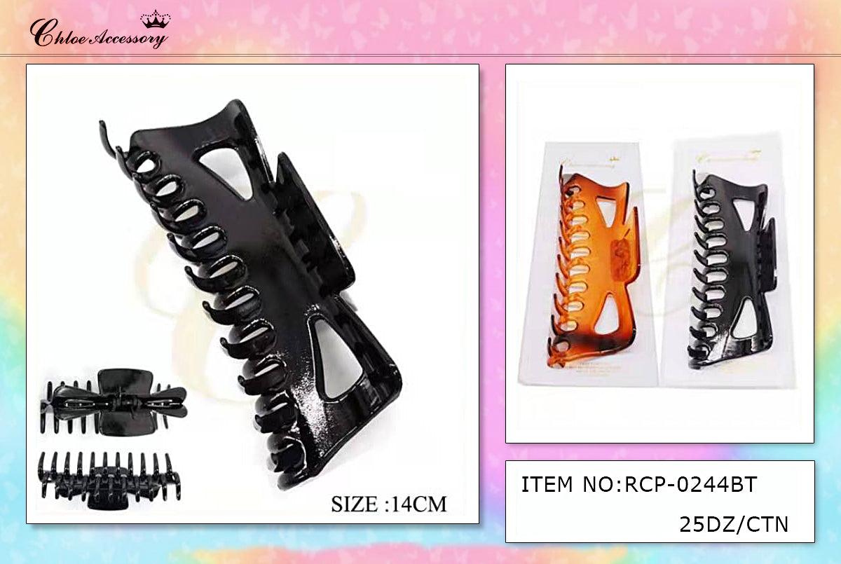 Fashion Hairclips #RCP0244BT - Black & Brown Mix (12PC)