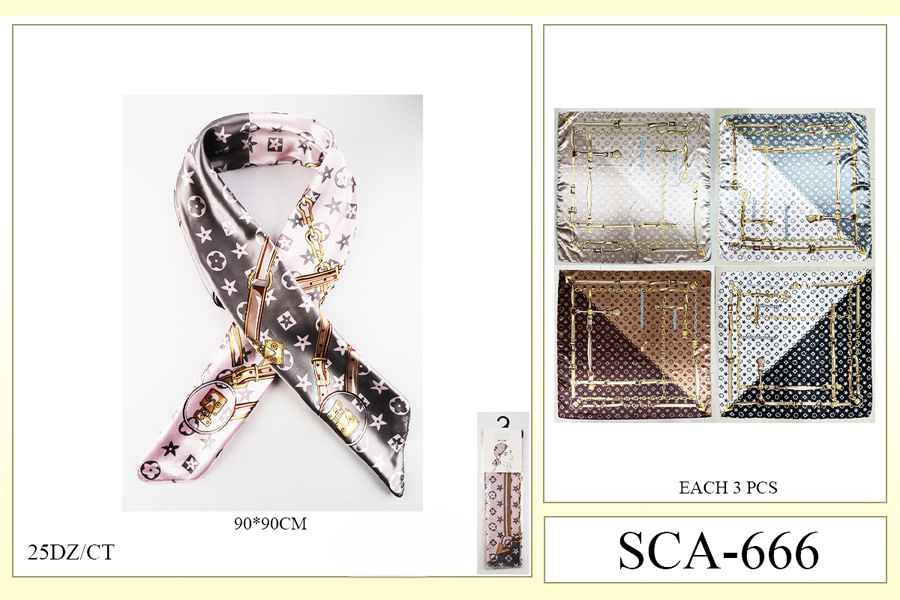 Fashion Designed Head Scarf #SCA666 (12PC)