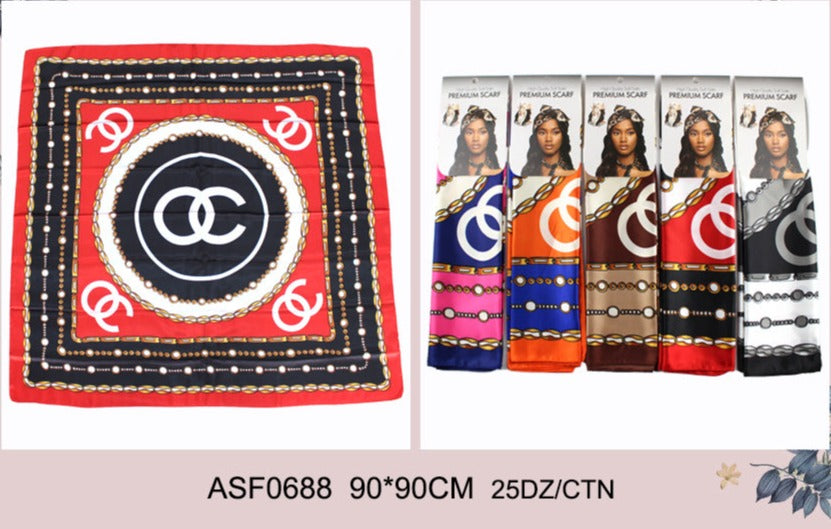 Fashion Designed Head Scarf #ASF0688 (12PC)