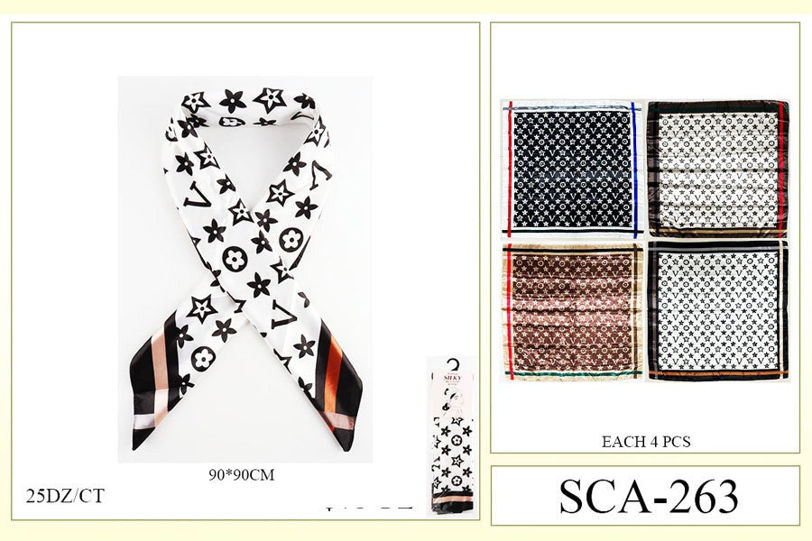 Fashion Designed Head Scarf #SCA263 (12PC)