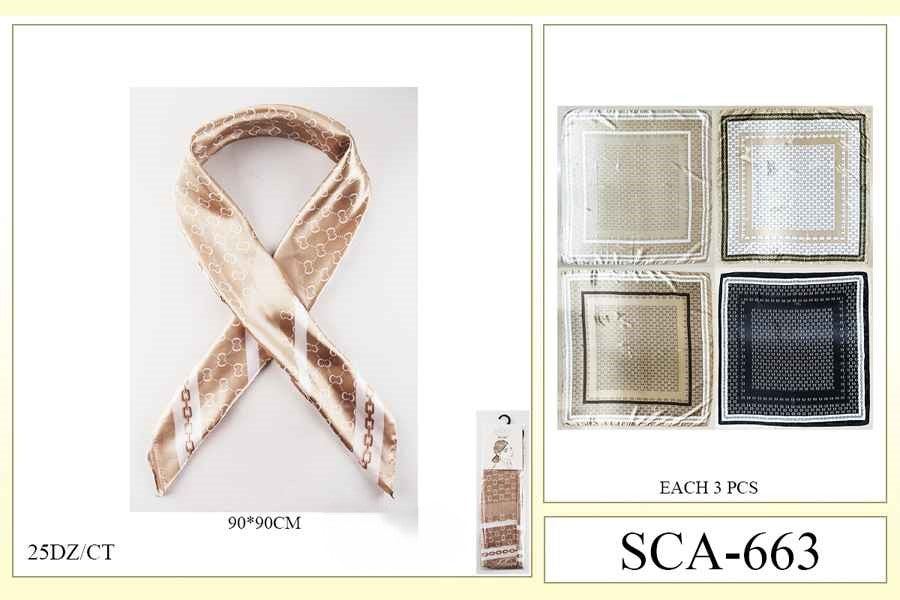 Fashion Designed Head Scarf #SCA663 (12PC)