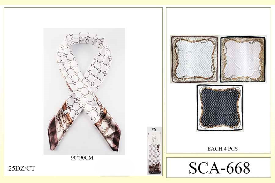 Fashion Designed Head Scarf #SCA668 (12PC)