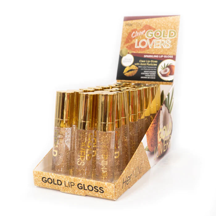 HerMINE Gold Lovers Sparkling Lip Gloss #HGLS (24PC)