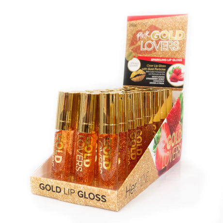 HerMINE Gold Lovers Sparkling Lip Gloss #HGLS (24PC)