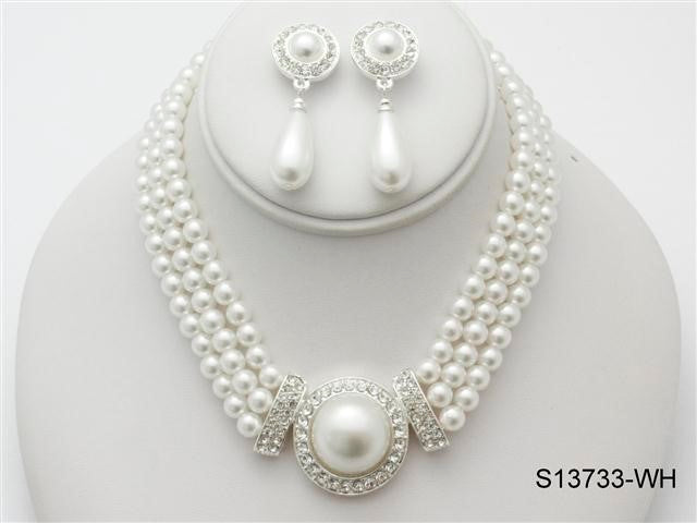 Fashion Jewelry Set #S13733WH (PC)