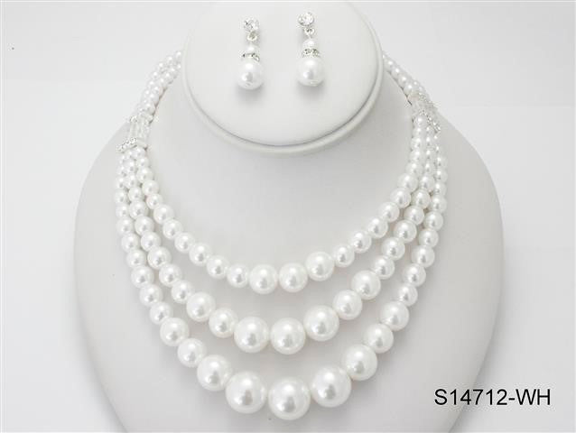 Fashion Jewelry Set #S14712WH (PC)