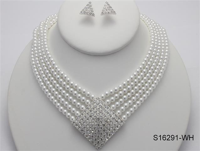 Fashion Jewelry Set #S16291WH (PC)