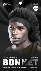 King J Silky Braid Bonnet For Men (6PC)