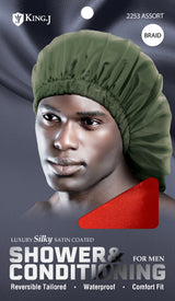 King J Shower & Conditioning Braid Cap For Men (6PC)