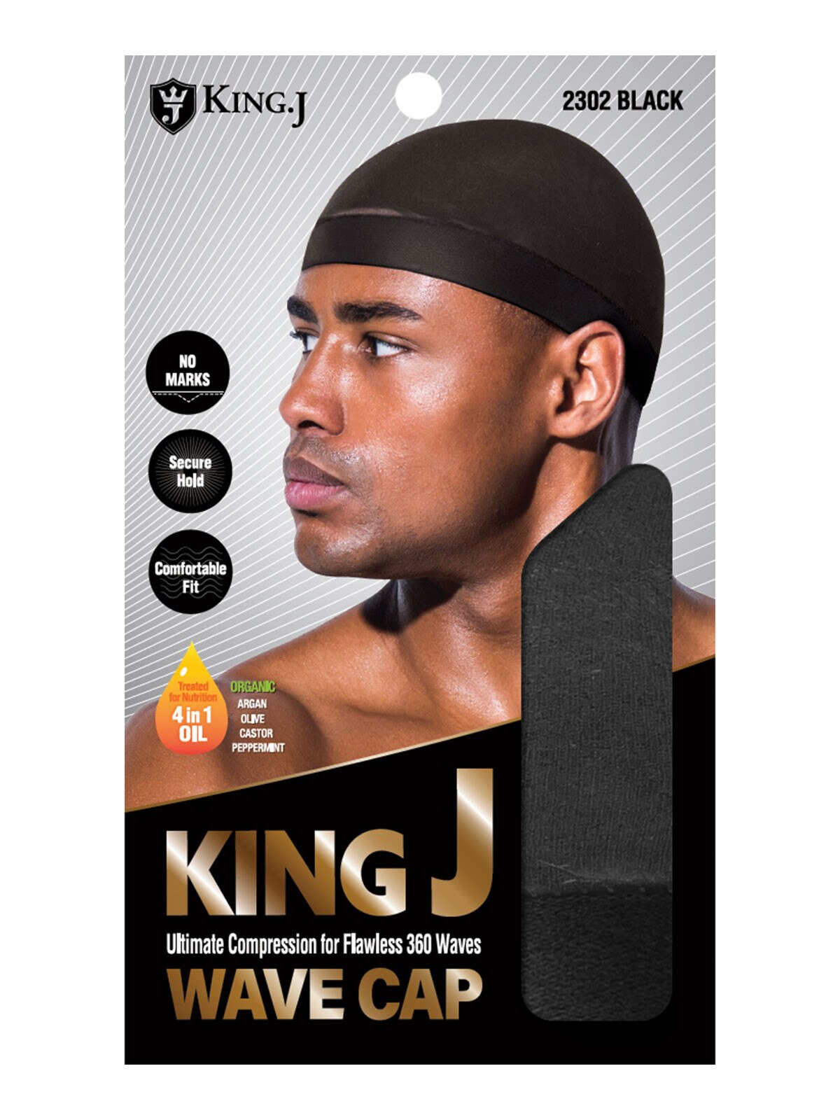 #2302 Wave Cap / Black (12PC)