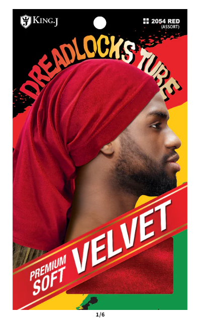 #2054 King J Velvet Dreadlock Tube - Assort (6PC)