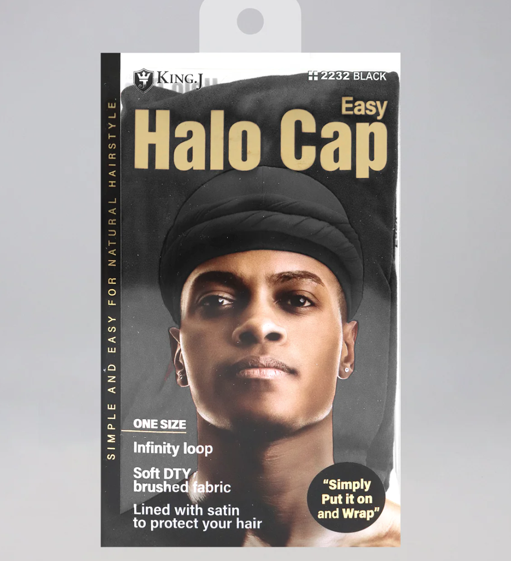 #2232 King J Easy Halo Cap - Black (3PC)