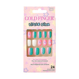 #BL Gold Finger Little Diva Fake Nails For Kids (PC)