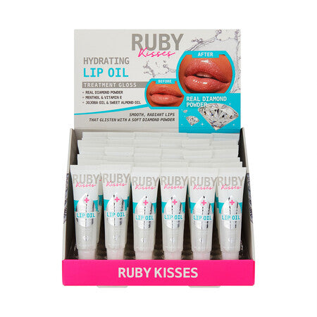Ruby Kisses Hydrating Lip Oil Diamond Powder #RLO6D (48PC)