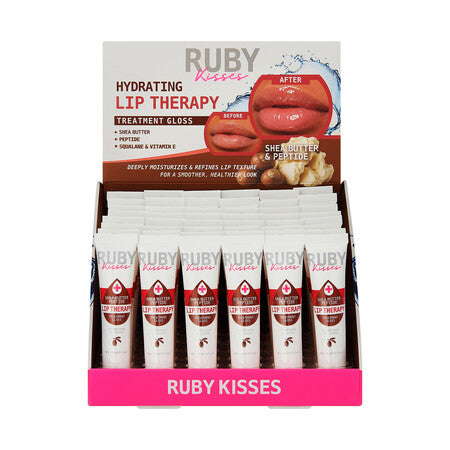 Ruby Kisses Hydrating Lip Therapy Shea Butter & Peptide #RLO9D (48PC)