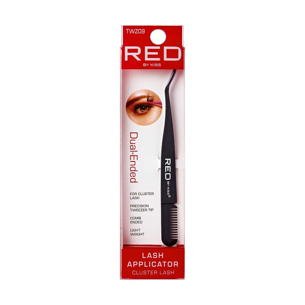 #TWZ09 RED by Kiss Lash Applicator & Comb (3PC)