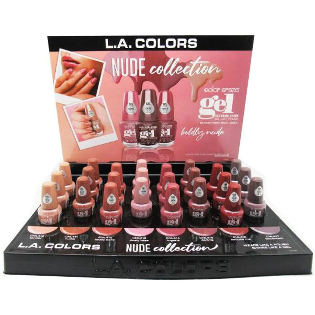 L.A. Colors Boldly Nude Nail Polish Set/Display #CLAC465 (24PC)