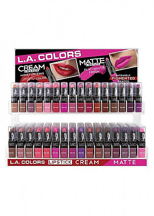 #CAD74.1 L.A. Color Cream & Matte Lipstick Set/Display (384PC)