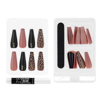 LA Colors  Lavish Luxe Finish Nail Tip Kit #CNT359 - Wild Rush (3PC)