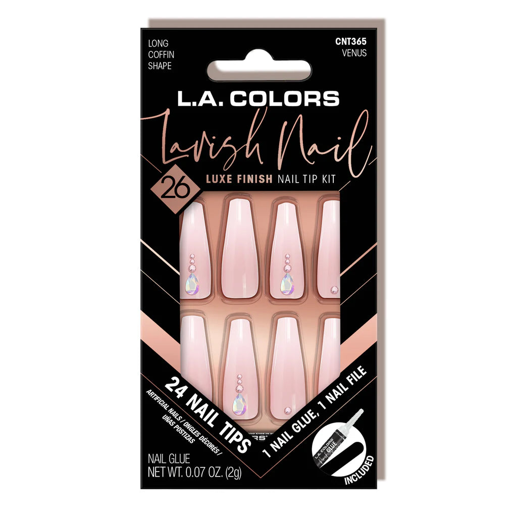 LA Colors Lavish Luxe Finish Nail Tip Kit #CNT365 - Venus (3PC)
