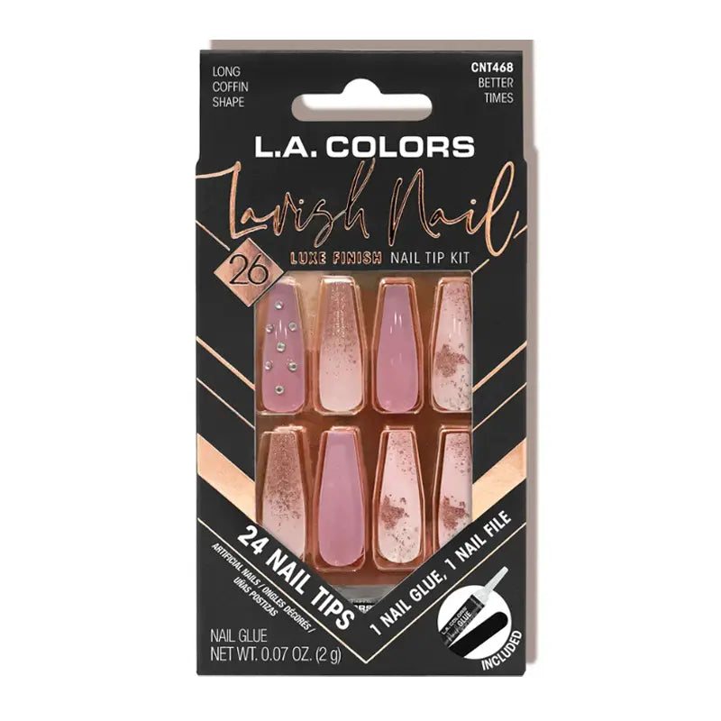 LA Colors Lavish Luxe Finish Nail Tip Kit #CNT468 - Better Times (3PC)