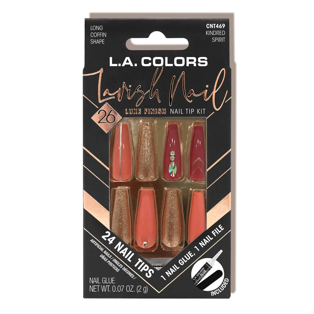 LA Colors Lavish Luxe Finish Nail Tip Kit #CNT469 - Kindred Spirit (3PC)