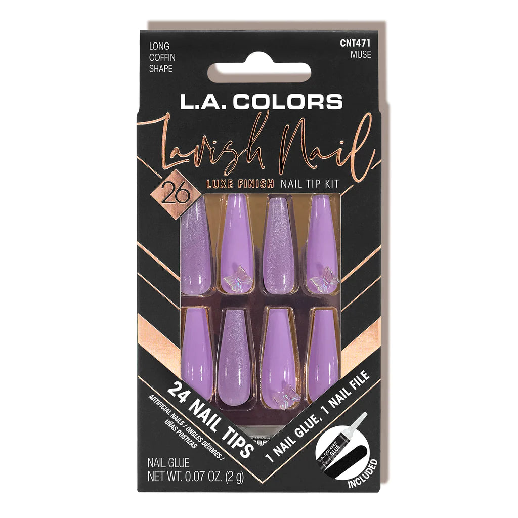 LA Colors Lavish Luxe Finish Nail Tip Kit #CNT471 - Muse (3PC)