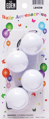 2 Ball / 40mm Ball Ponytail Holders - Multiple Colors (1PC/SINGLE)