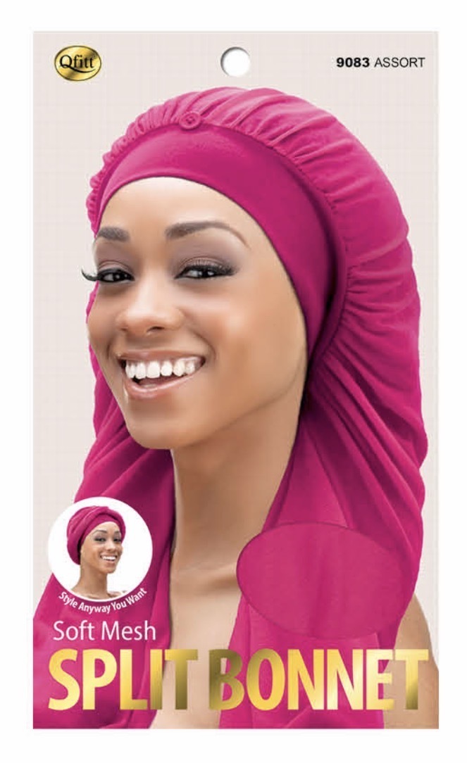 #9083 Qfitt Soft Mesh Split Bonnet Assort (6PC)